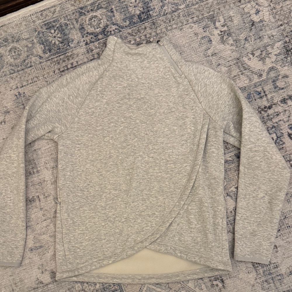 Athleta Light Gray Cowl Neck Sweater